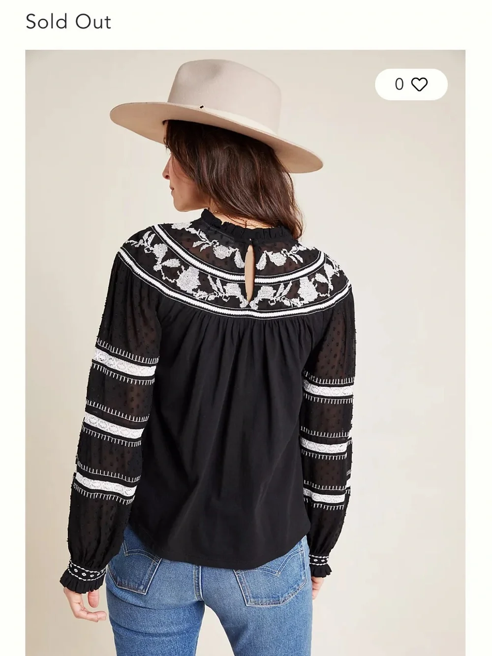 MAEVE By Anthropologie Winona Embroidered Top XSP oversized